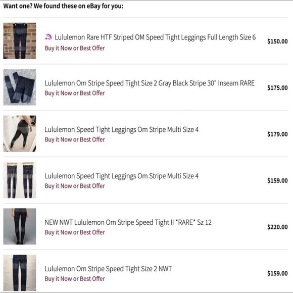 🦄Lululemon Om Stripe Speed Tight 30"🦄Size 8, EUC - Picture 5 of 6